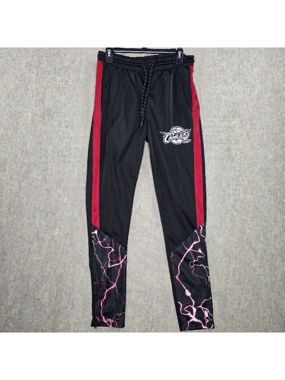 NBA Cleveland Cavaliers Men Track Pants Black/Red Size Small Lightweight